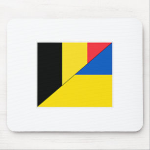 Belgien Ukraine Flagge Belgische Ukrainische Natio Mousepad