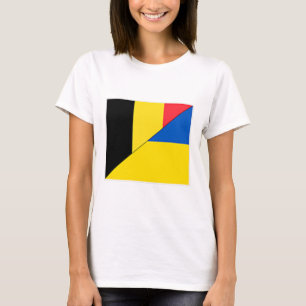 Belgien Ukraine Flagge Belgische Ukrainische Natio T-Shirt