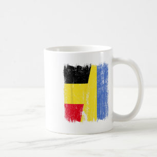 Belgien Ukraine Halbflagge Belgisches Ukrainisches Kaffeetasse