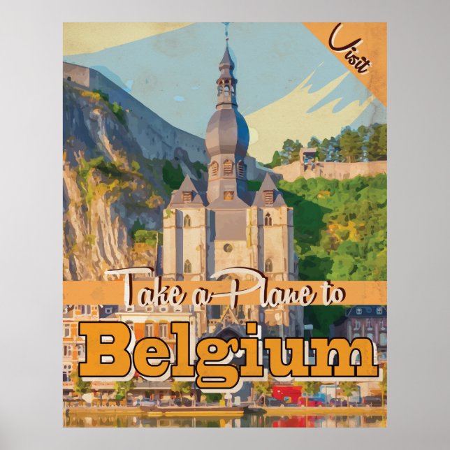 Belgien Vintage Travel Poster. Poster (Vorne)