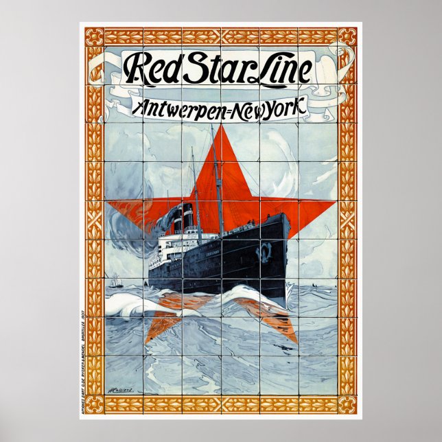 Belgien Vintage Travel Poster wiederhergestellt (Vorne)