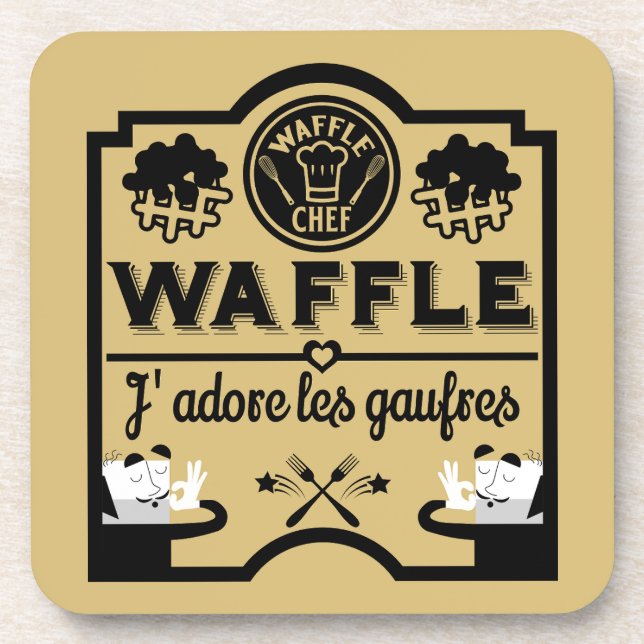 Belgien Waffeln Getränkeuntersetzer (Vorderseite)