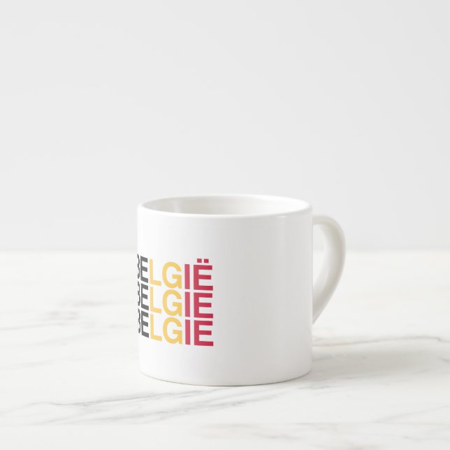 BELGIENFahne Espressotasse (Vorderseite Rechts)