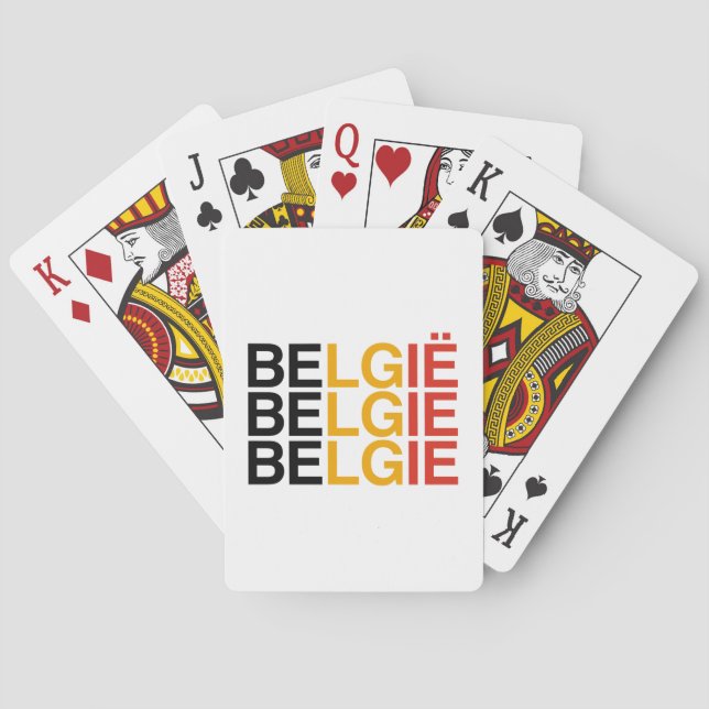 BELGIENFahne Spielkarten (Rückseite)