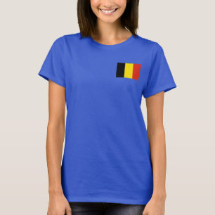 Belgienflaggen- und -karten-DK-T - Shirt