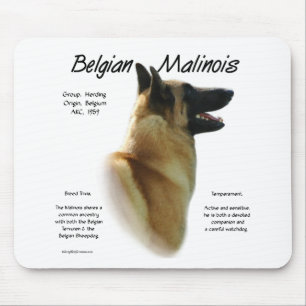 Belgier Malinois Geschichtsentwurf Mousepad