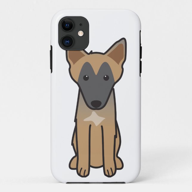 Belgier Malinois HundeCartoon Case-Mate iPhone Hülle (Rückseite)