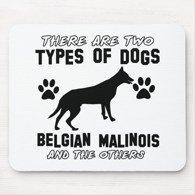 Belgier Malinois Hundeentwürfe Mousepad (Vorne)