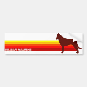 Belgier Malinois mit Streifen-Autoaufkleber Autoaufkleber