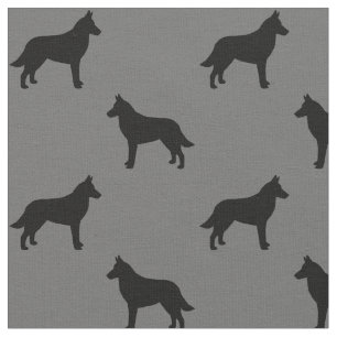 Belgier Malinois Silhouette-Muster Stoff