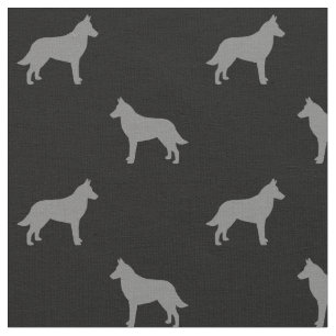 Belgier Malinois Silhouette-Muster Stoff