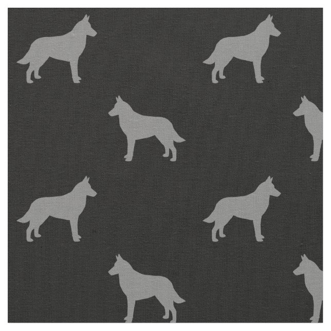 Belgier Malinois Silhouette-Muster Stoff (Nahaufnahme)