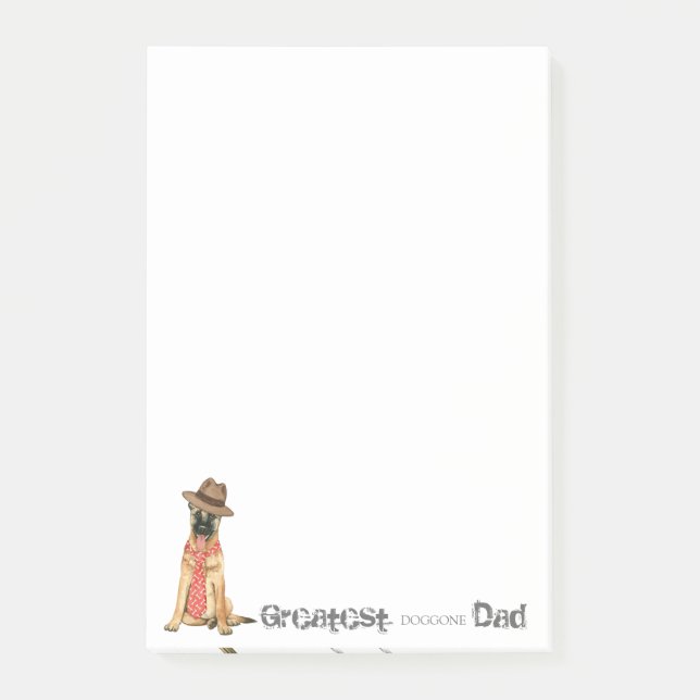 Belgier Malinois Vater Post-it Klebezettel (Vorderseite)