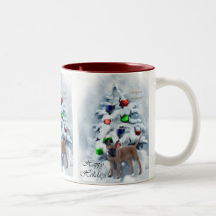 Belgier Malinois Weihnachtsgeschenke Zweifarbige Tasse