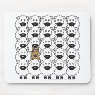 Belgier Tervuren in den Schafen Mousepad