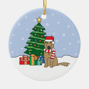Belgier Tervuren Weihnachtsverzierung Keramik Ornament