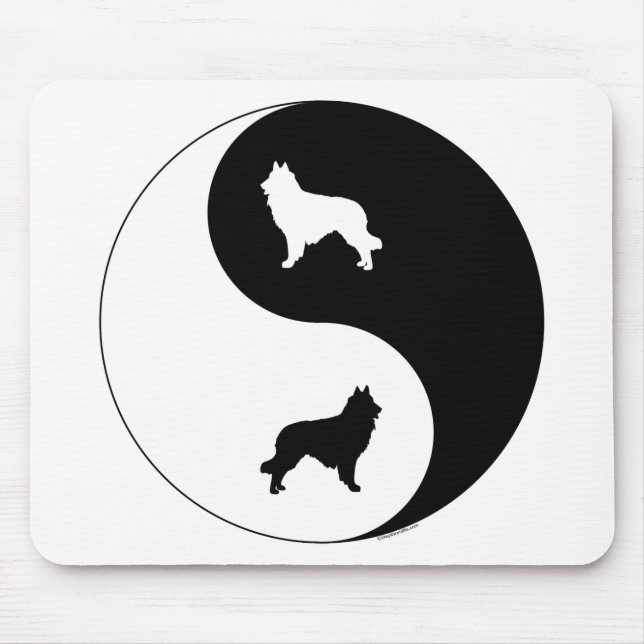 Belgier Tervuren Yin Yang Mousepad (Vorne)