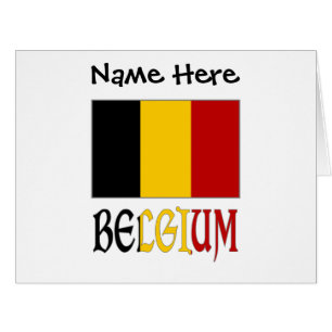 Belgique et drapeau belge personnalisé