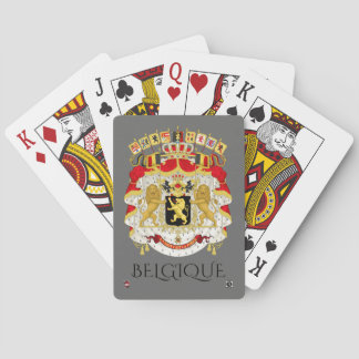BELGIQUE GRAND COAT-OF-ARMS SUR CARTES DE JEU