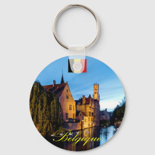 Belgique Medieval Brügge - Pro Foto Schlüsselanhänger