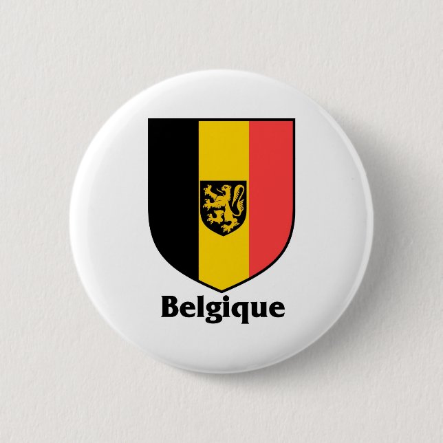 Belgique-Wappen-/Belgien-Flagge Button (Vorderseite)