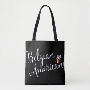 Belgisch American Entwined Hearts Grocertasche Tasche