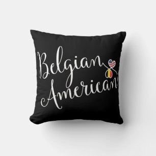 Belgisch-Amerikanischer Herzkissen-Kissen Kissen