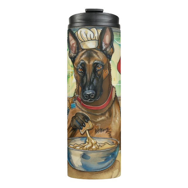 Belgisch Malinoi Feiertag Backen: Feierliche Weihn Thermosbecher (Vorderseite)