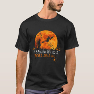 Belgisch Malinoi Halloween Kostümfahrer Shotgun T-Shirt