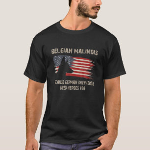 Belgisch Malinois American Flag Funny Dog Geschenk T-Shirt