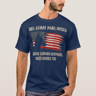 Belgisch Malinois American Flag Funny Dog Geschenk T-Shirt