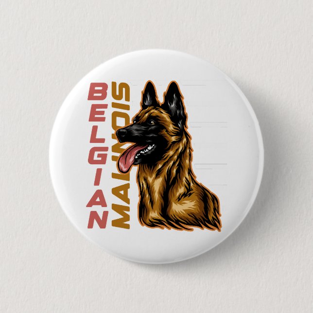 Belgisch Malinois Button (Vorderseite)