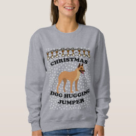 Belgisch Malinois Christmas Dog Hugging Sweatshirt
