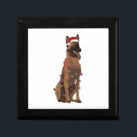 Belgisch Malinois Christmas Lights Xmas Dog Lover Erinnerungskiste<br><div class="desc">Belgisch Malinois Christmas Lights Xmas Dog Lover</div>