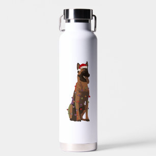 Belgisch Malinois Christmas Lights Xmas Dog Lover Trinkflasche