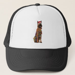 Belgisch Malinois Christmas Lights Xmas Dog Lover Truckerkappe