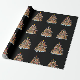Belgisch Malinois Christmas Tree Weihnachtsmannmüt Geschenkpapier