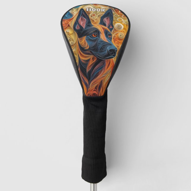 Belgisch Malinois Dog Golf Headcover (Vorderseite)