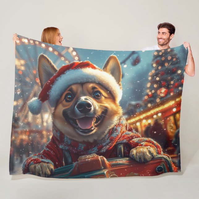 Belgisch Malinois Dog Roller Untersetzer Weihnacht Fleecedecke (Beispiel)
