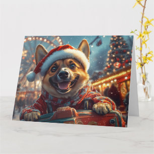 Belgisch Malinois Dog Roller Untersetzer Weihnacht Karte