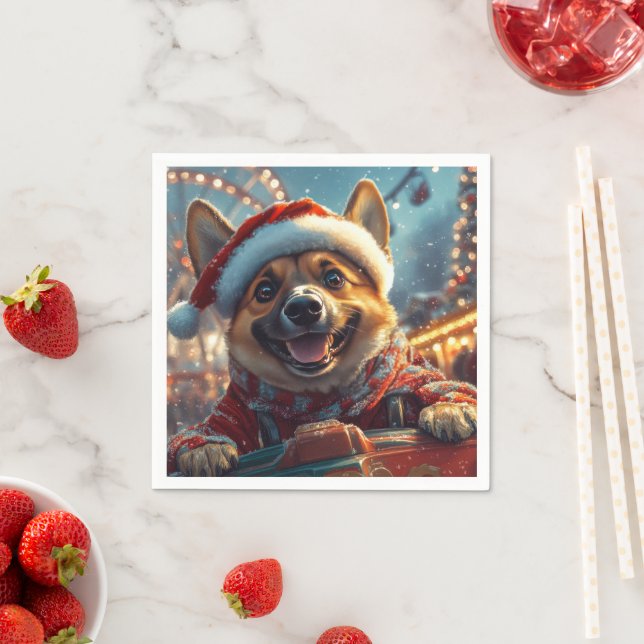 Belgisch Malinois Dog Roller Untersetzer Weihnacht Serviette (Beispiel)