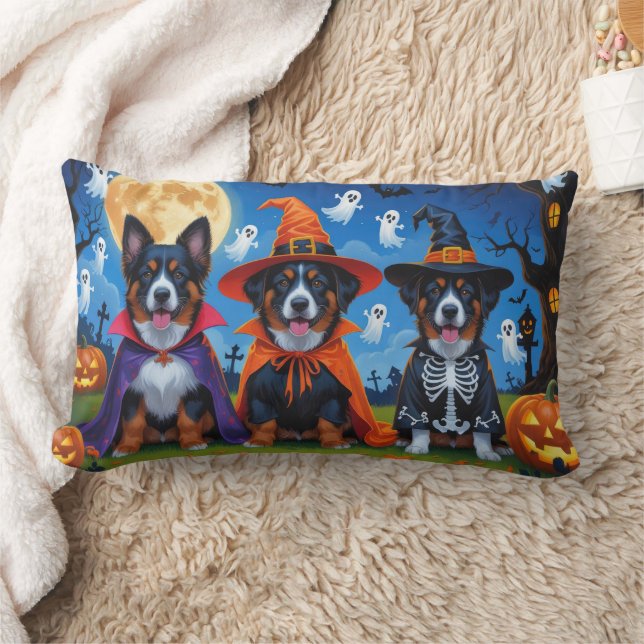 Belgisch Malinois Dogs Pumpkin Halloween Funny Lendenkissen (Decke)
