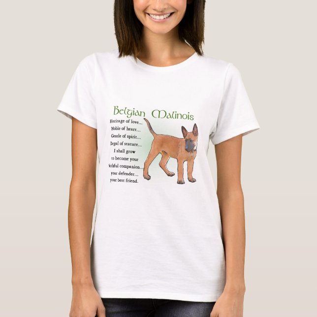Belgisch Malinois Geschenke T-Shirt (Vorderseite)