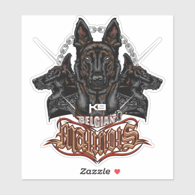 Belgisch Malinois K9 Force - ELIT3 Aufkleber (Blatt)