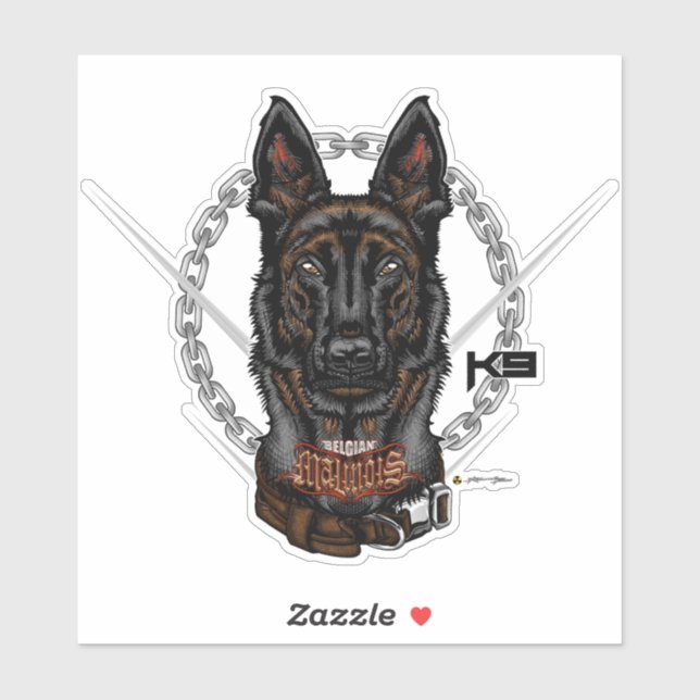 Belgisch Malinois K9 Force - ELIT3 Aufkleber (Blatt)