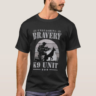 Belgisch Malinois K9 Unit Dog Handler American Mil T-Shirt
