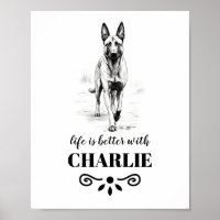 Belgisch Malinois Life ist besser Custom Dog Name