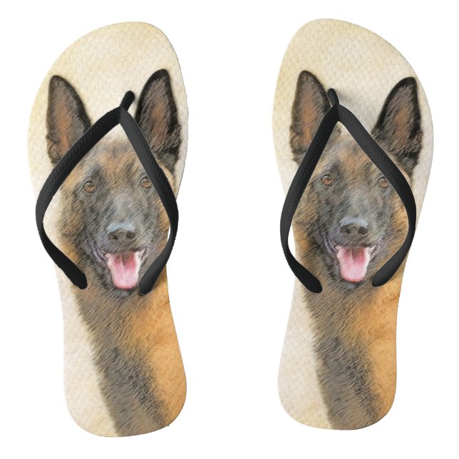 Belgisch Malinois Malerei - Niedliche Original Hun Flip Flops (Fußbett)