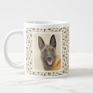 Belgisch Malinois Malerei - Niedliche Original Hun Jumbo-Tasse