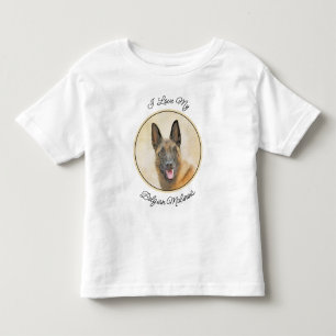 Belgisch Malinois Malerei - Niedliche Original Hun Kleinkind T-shirt